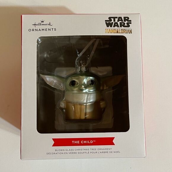Hallmark glass Christmas ornament Star Wars The Mandalorian The Child NWT - Picture 4 of 5
